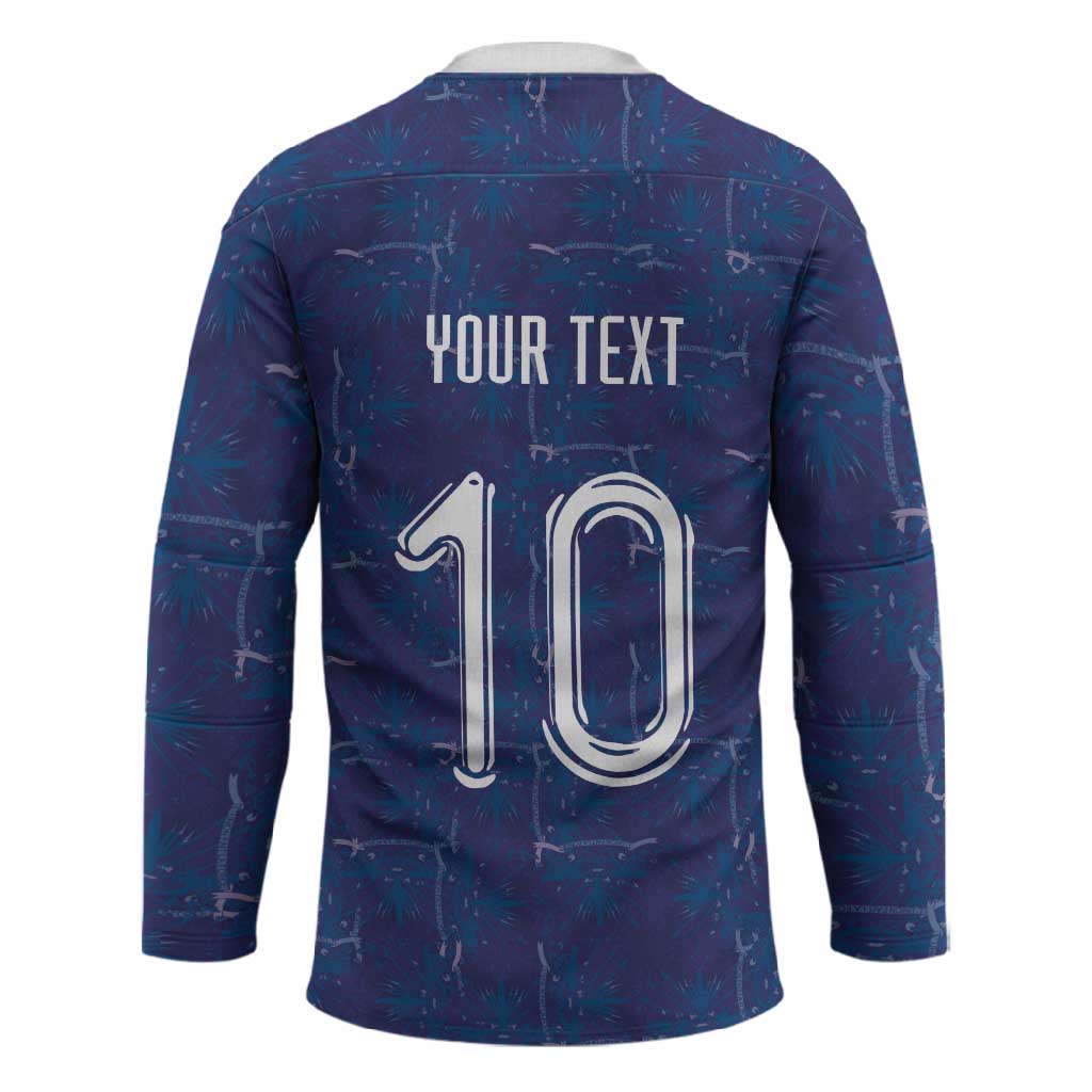 Custom Haiti National Football Hockey Jersey Haiti Emblems Motif - African Pride