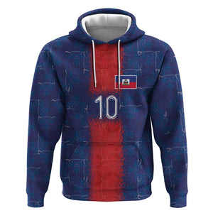 Custom Haiti National Football Hoodie Haiti Emblems Motif - African Pride