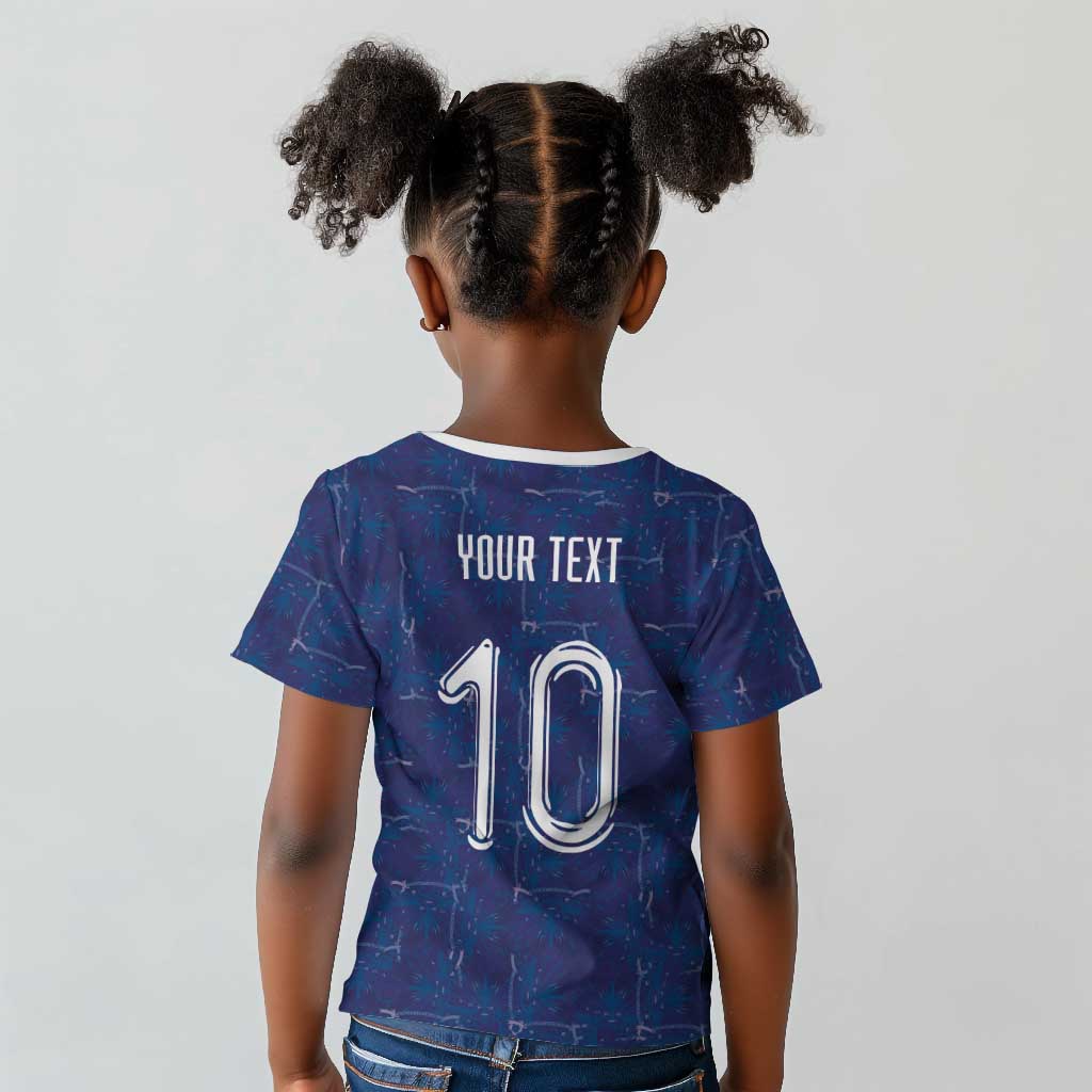 Custom Haiti National Football Kid T shirt Haiti Emblems Motif - African Pride
