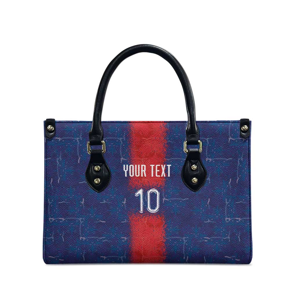 Custom Haiti National Football Leather Bag Haiti Emblems Motif - African Pride