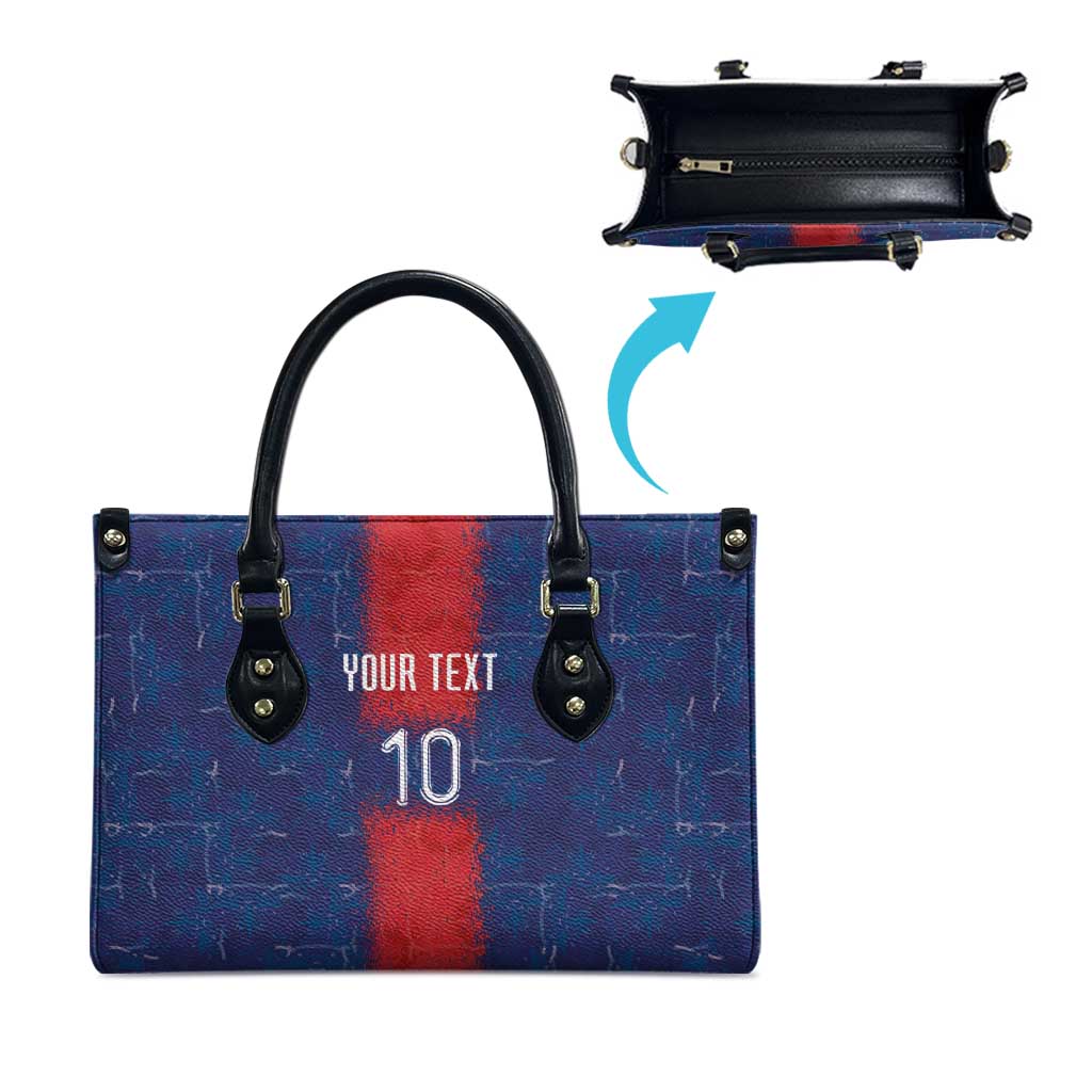 Custom Haiti National Football Leather Bag Haiti Emblems Motif - African Pride