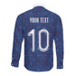 Custom Haiti National Football Long Sleeve Button Shirt Haiti Emblems Motif - African Pride