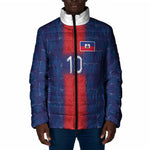Custom Haiti National Football Padded Jacket Haiti Emblems Motif - African Pride