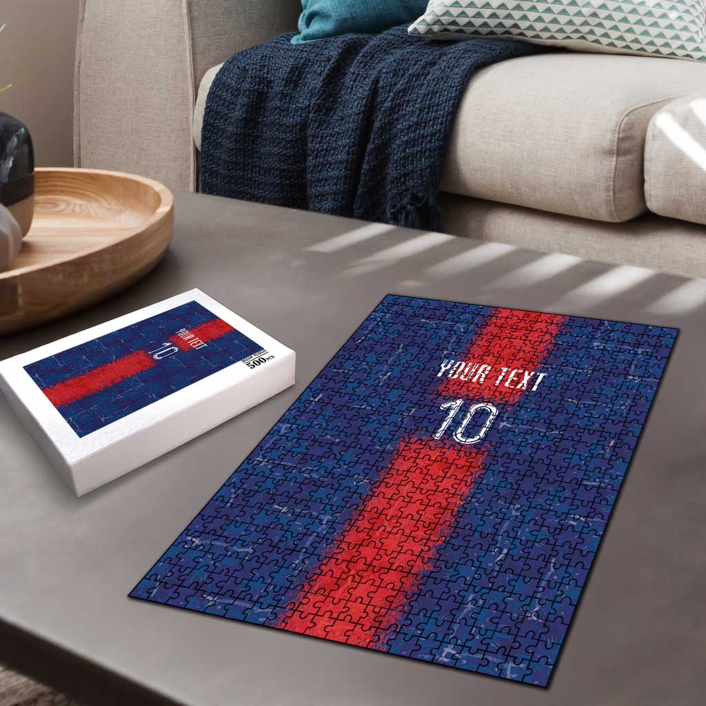 Custom Haiti National Football Puzzle Haiti Emblems Motif - African Pride