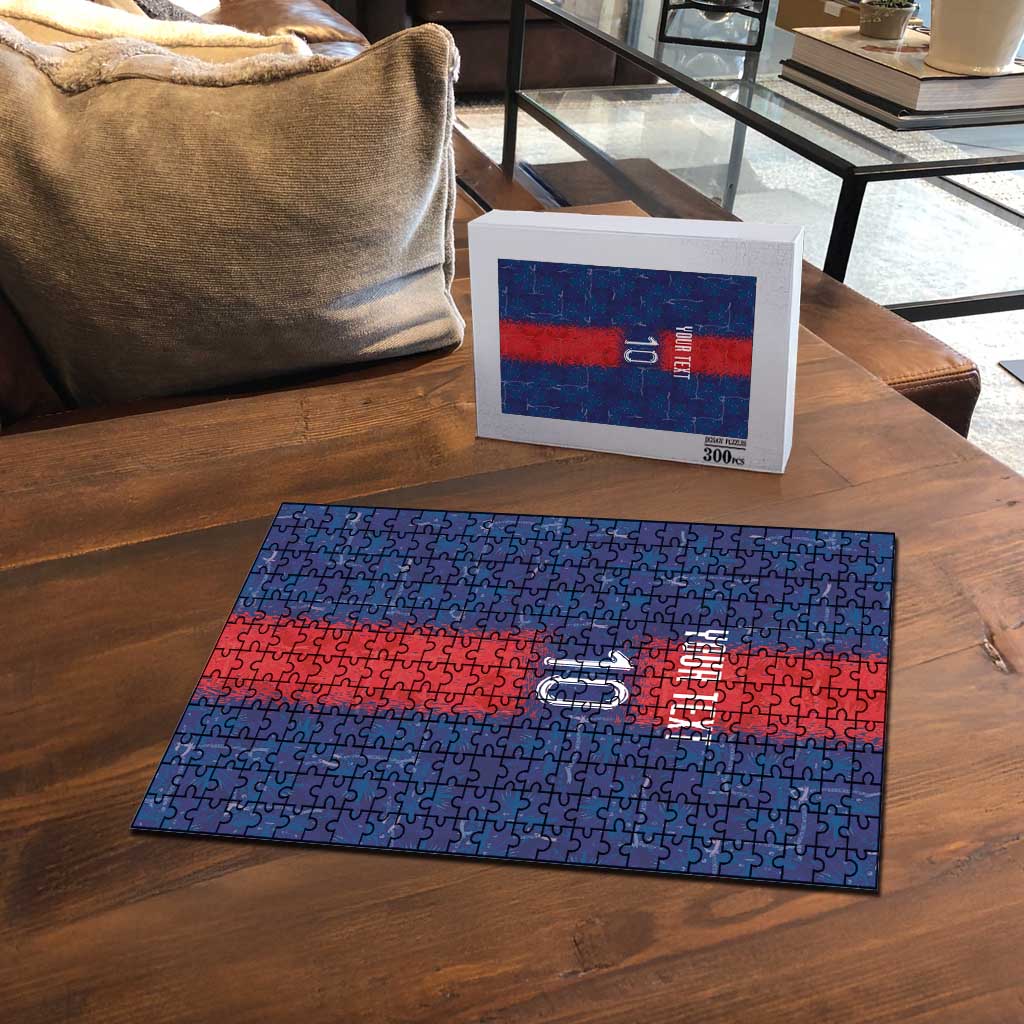 Custom Haiti National Football Puzzle Haiti Emblems Motif - African Pride