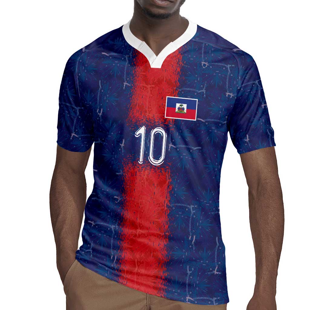 Custom Haiti National Football Rugby Jersey Haiti Emblems Motif - African Pride