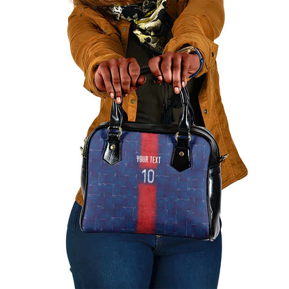 Custom Haiti National Football Shoulder Handbag Haiti Emblems Motif - African Pride