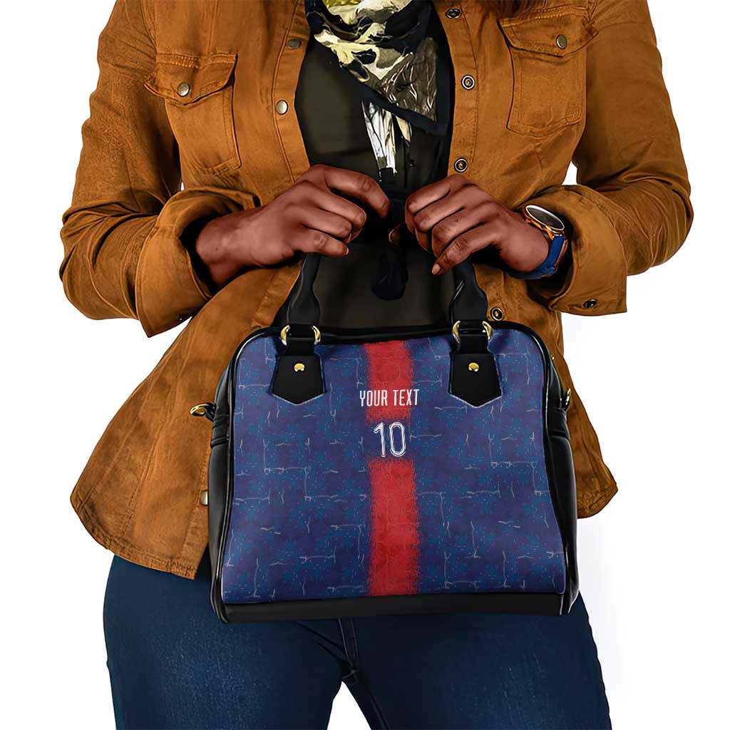 Custom Haiti National Football Shoulder Handbag Haiti Emblems Motif - African Pride