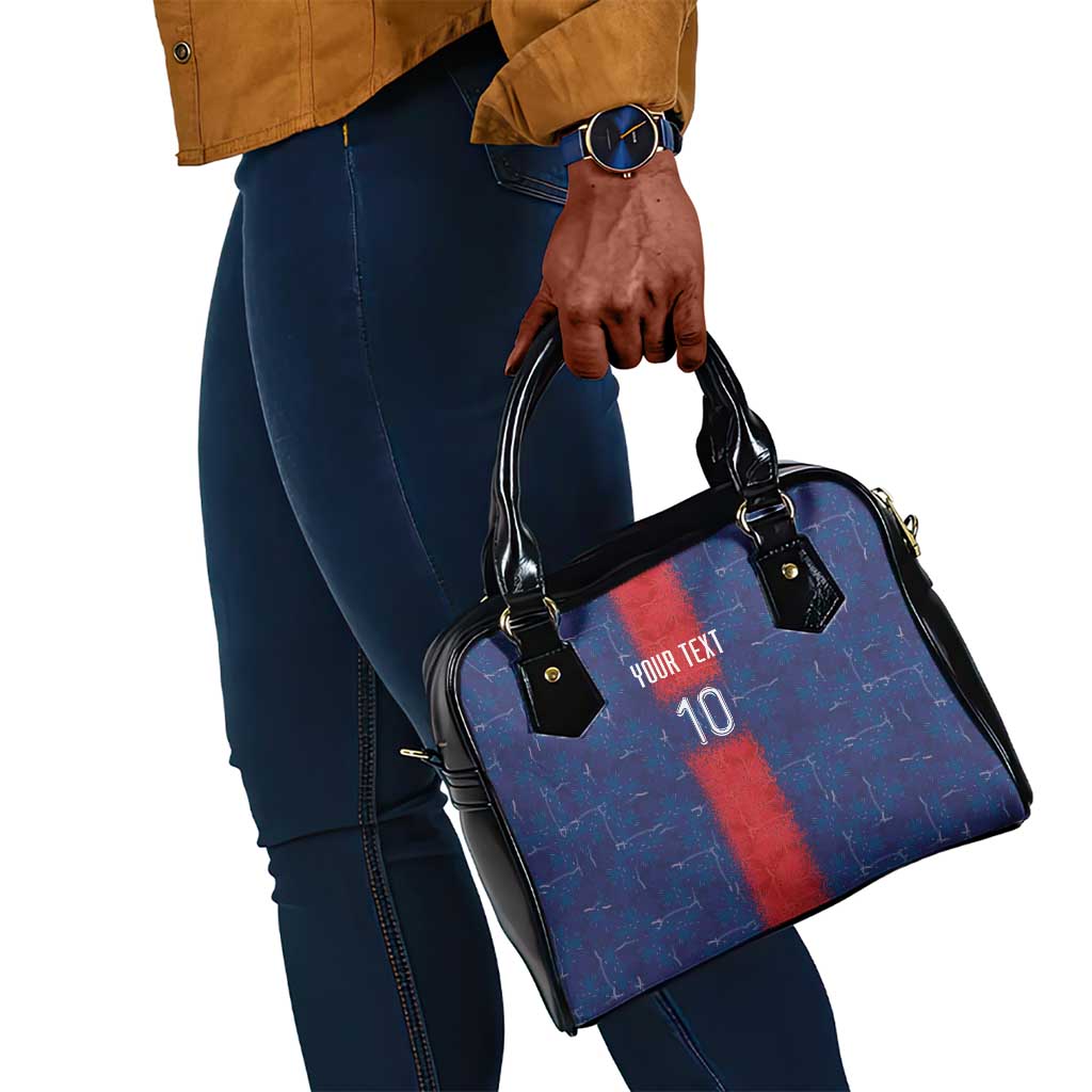 Custom Haiti National Football Shoulder Handbag Haiti Emblems Motif - African Pride