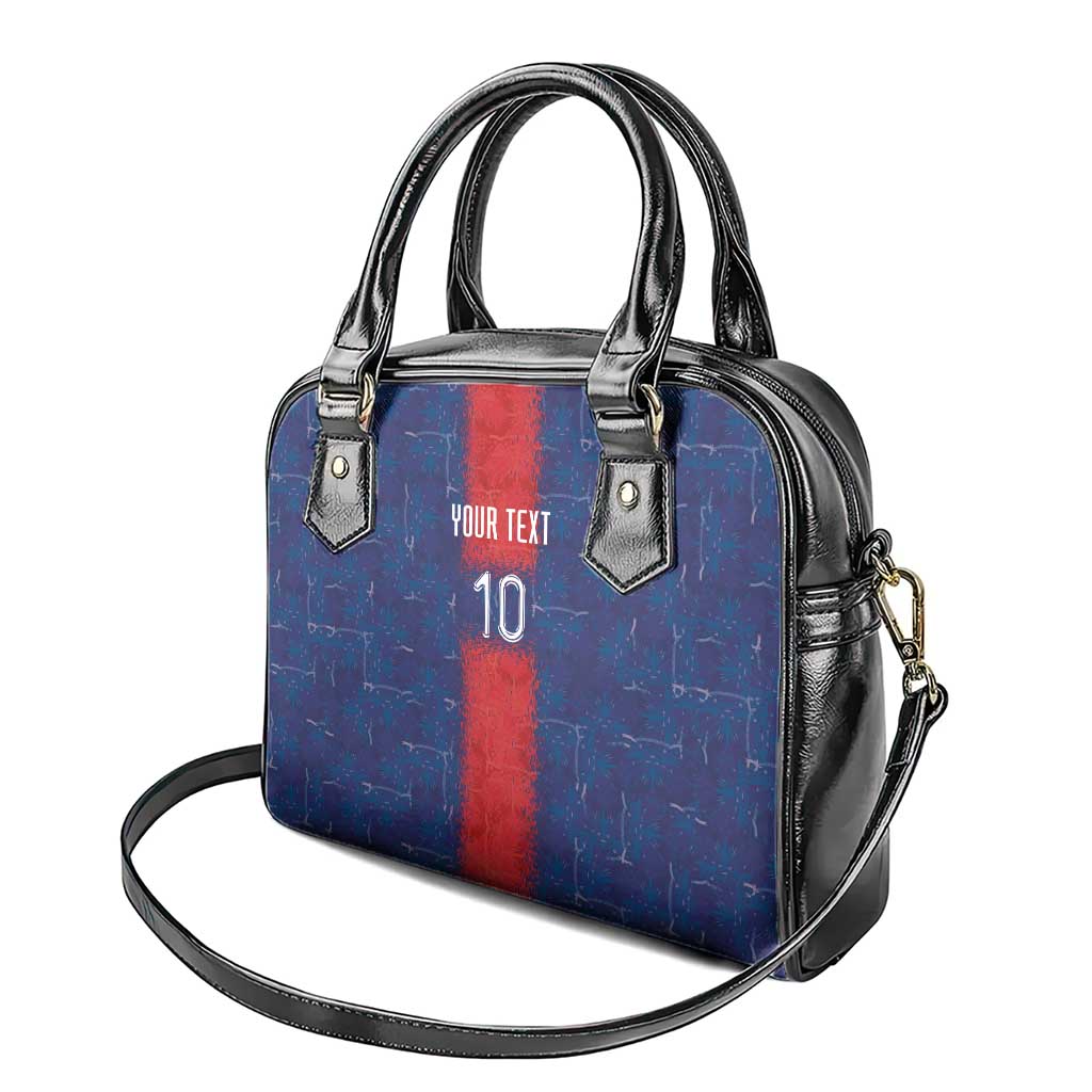 Custom Haiti National Football Shoulder Handbag Haiti Emblems Motif - African Pride