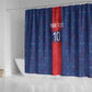 Custom Haiti National Football Shower Curtain Haiti Emblems Motif - African Pride
