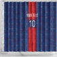 Custom Haiti National Football Shower Curtain Haiti Emblems Motif - African Pride