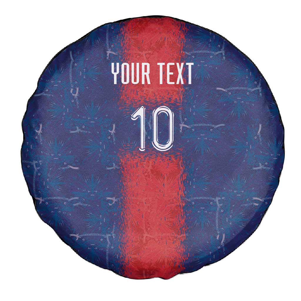 Custom Haiti National Football Spare Tire Cover Haiti Emblems Motif - African Pride