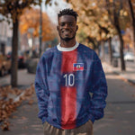 Custom Haiti National Football Sweatshirt Haiti Emblems Motif - African Pride