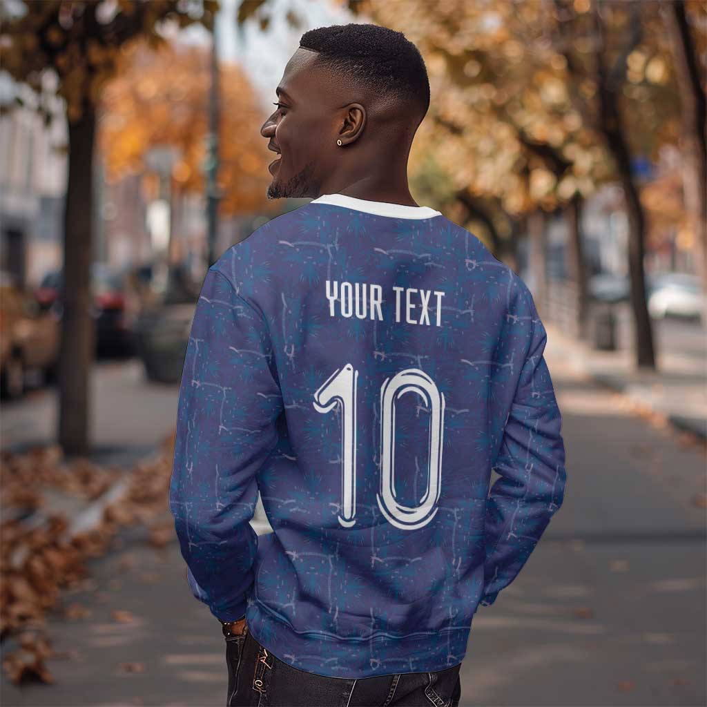 Custom Haiti National Football Sweatshirt Haiti Emblems Motif - African Pride