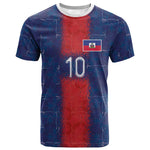 Custom Haiti National Football T shirt Haiti Emblems Motif - African Pride