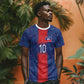 Custom Haiti National Football T shirt Haiti Emblems Motif - African Pride