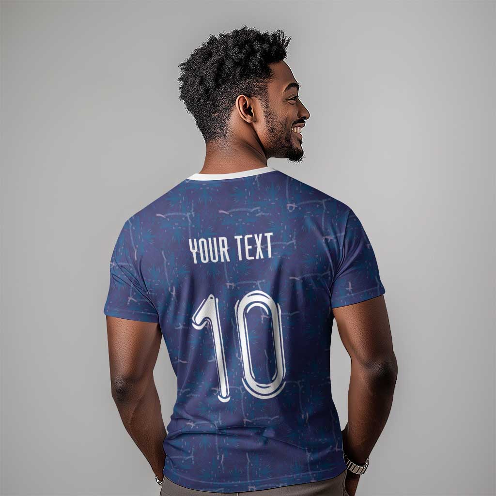Custom Haiti National Football T shirt Haiti Emblems Motif - African Pride
