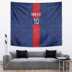 Custom Haiti National Football Tapestry Haiti Emblems Motif - African Pride