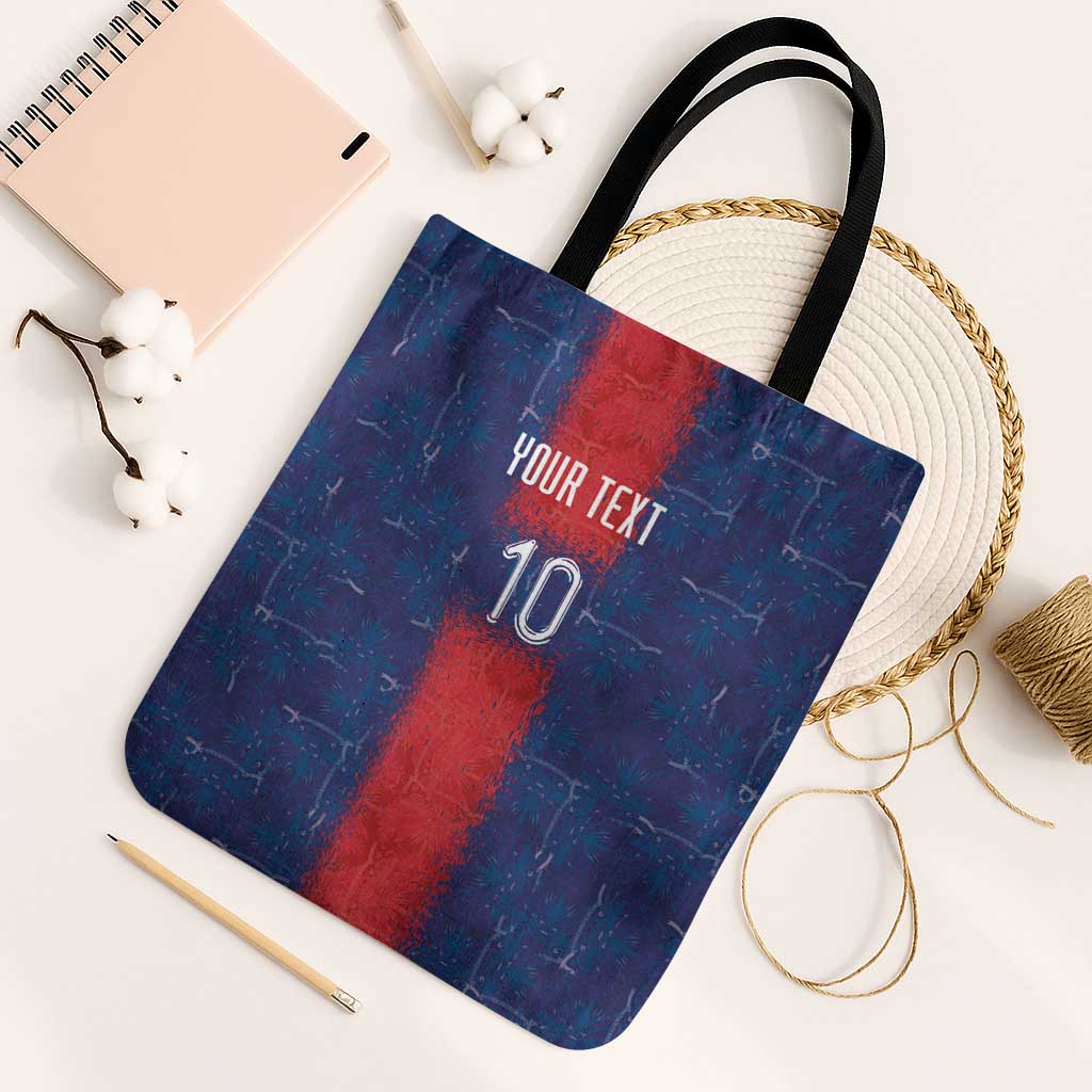 Custom Haiti National Football Tote Bag Haiti Emblems Motif - African Pride