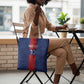 Custom Haiti National Football Tote Bag Haiti Emblems Motif - African Pride