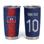 Custom Haiti National Football Tumbler Cup Haiti Emblems Motif - African Pride