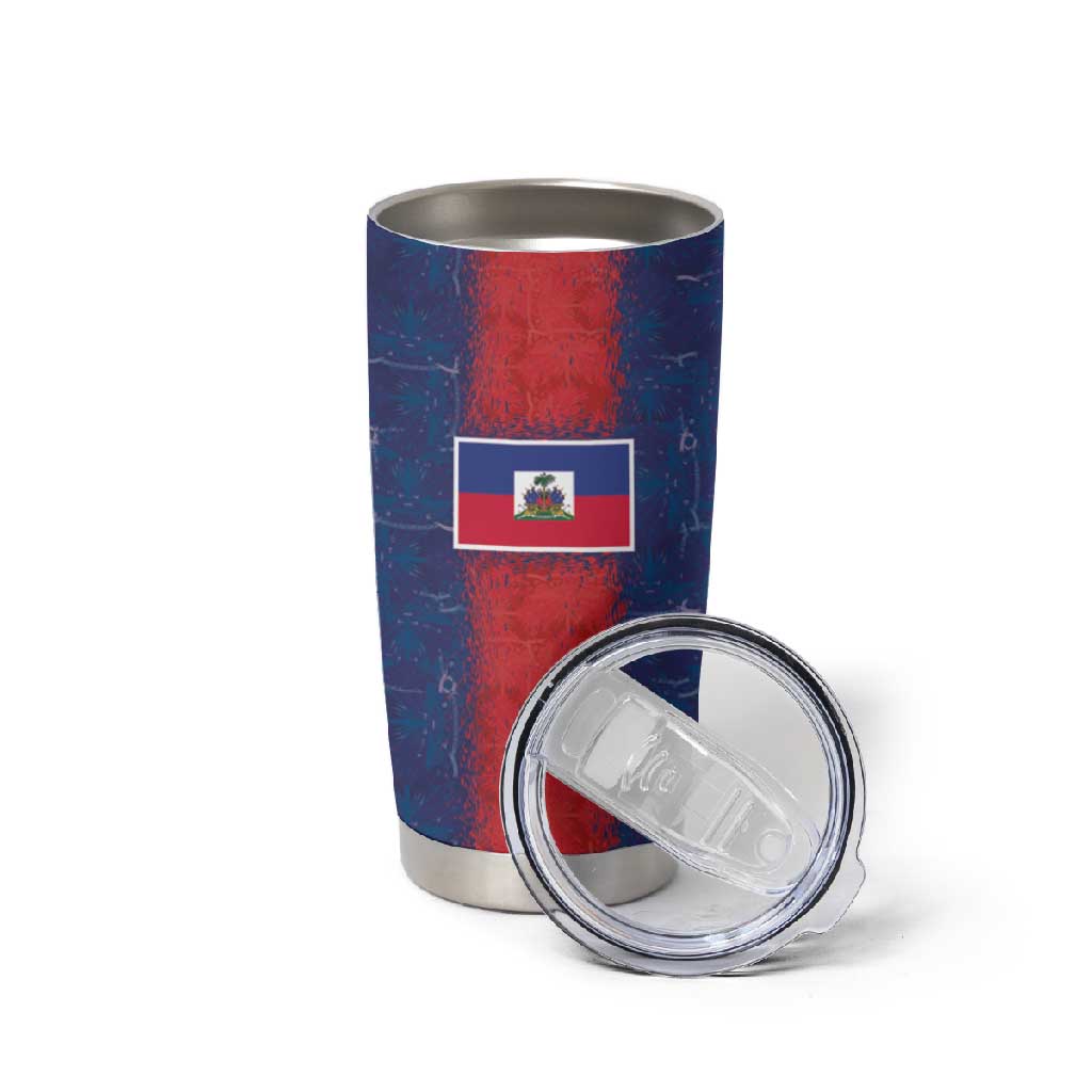 Custom Haiti National Football Tumbler Cup Haiti Emblems Motif - African Pride
