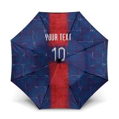 Custom Haiti National Football Umbrella Haiti Emblems Motif - African Pride