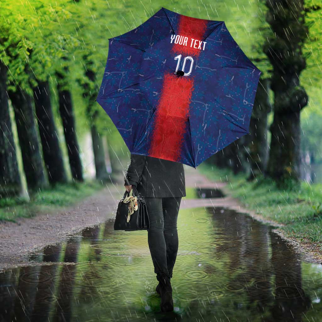 Custom Haiti National Football Umbrella Haiti Emblems Motif - African Pride