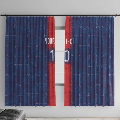 Custom Haiti National Football Window Curtain Haiti Emblems Motif - African Pride