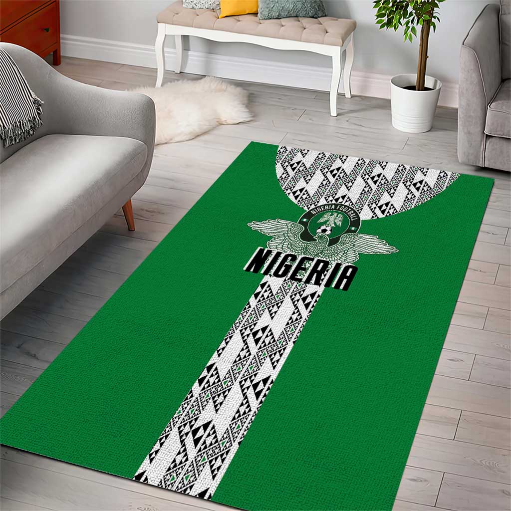Nigeria National Football Area Rug Inspired Retro Style - African Pride