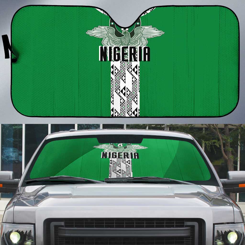 Nigeria National Football Auto Sun Shade Inspired Retro Style - African Pride
