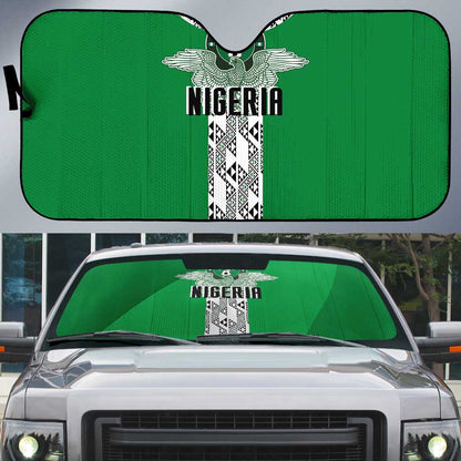 Nigeria National Football Auto Sun Shade Inspired Retro Style - African Pride