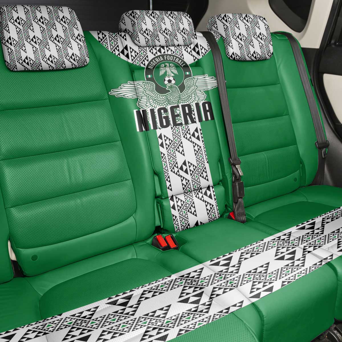 Nigeria National Football Back Car Seat Cover Inspired Retro Style - African Pride