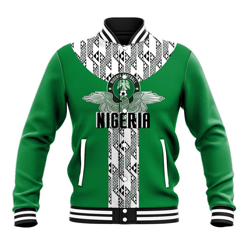 Custom Nigeria National Football Baseball Jacket Inspired Retro Style - African Pride