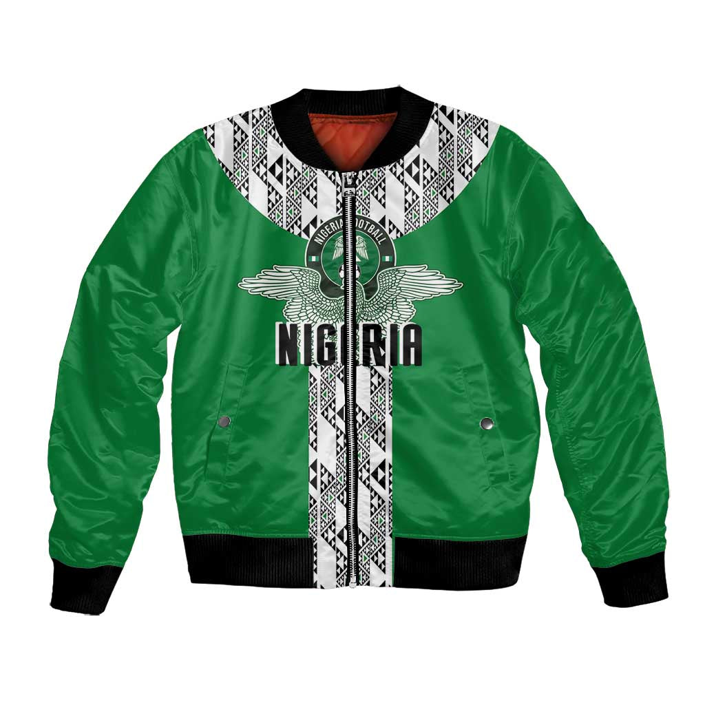 Custom Nigeria National Football Bomber Jacket Inspired Retro Style - African Pride
