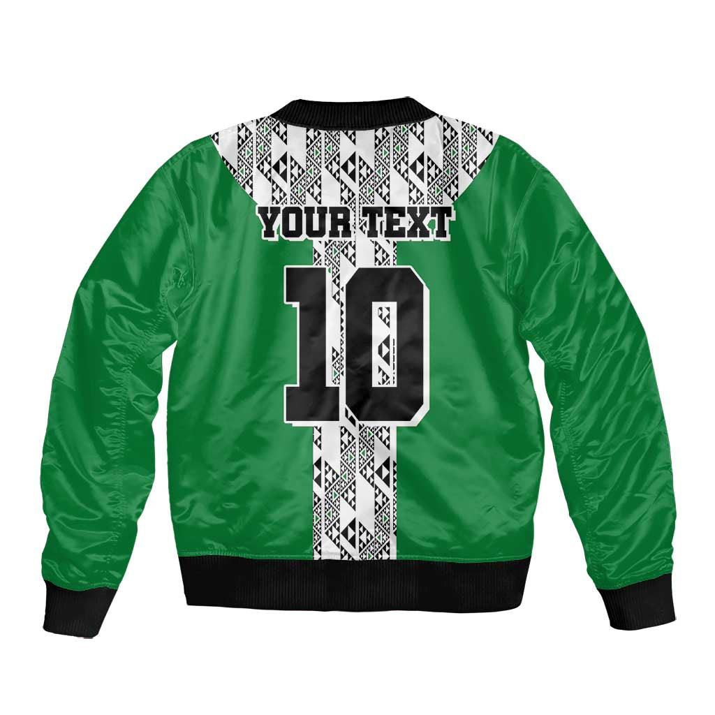 Custom Nigeria National Football Bomber Jacket Inspired Retro Style - African Pride