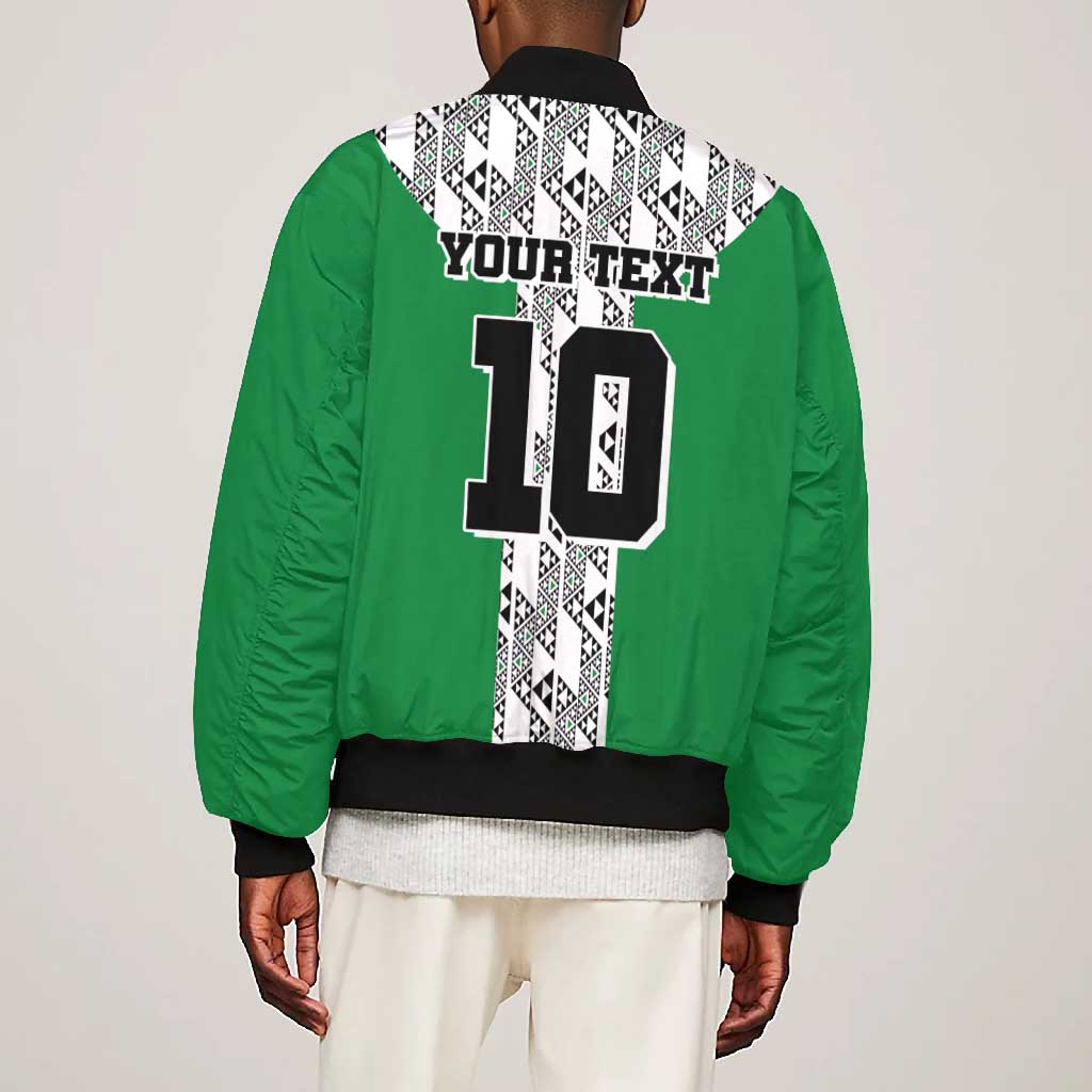Custom Nigeria National Football Bomber Jacket Inspired Retro Style - African Pride
