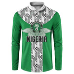 Custom Nigeria National Football Button Sweatshirt Inspired Retro Style