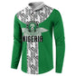 Custom Nigeria National Football Button Sweatshirt Inspired Retro Style