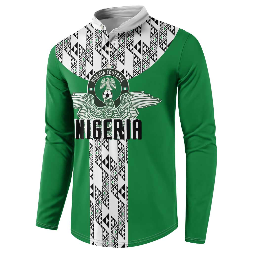 Custom Nigeria National Football Button Sweatshirt Inspired Retro Style
