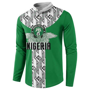 Custom Nigeria National Football Button Sweatshirt Inspired Retro Style