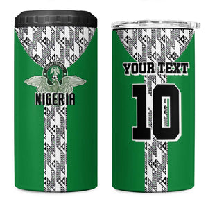 Custom Nigeria National Football 4 in 1 Can Cooler Tumbler Inspired Retro Style - African Pride