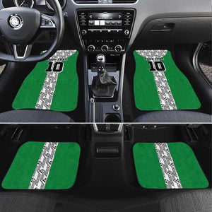 Custom Nigeria National Football Car Mats Inspired Retro Style - African Pride