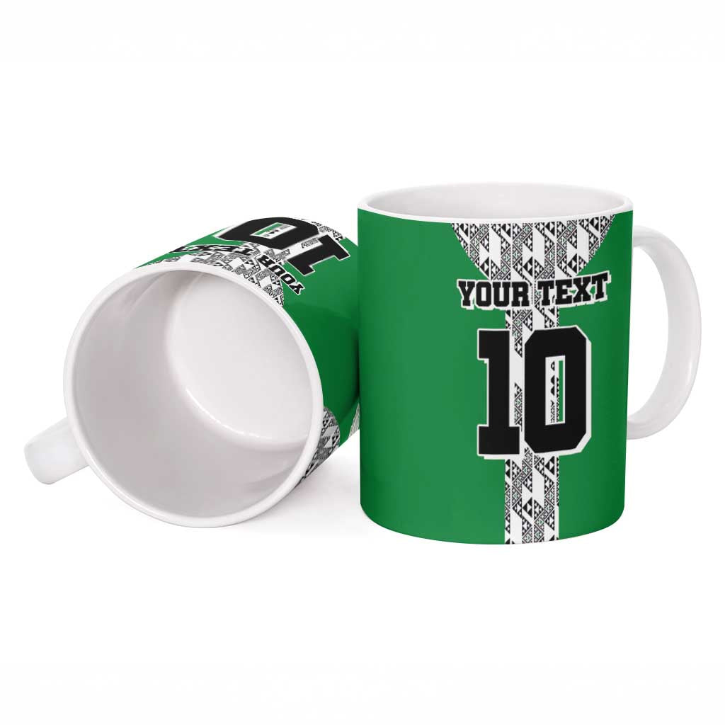 Custom Nigeria National Football Ceramic Mug Inspired Retro Style - African Pride