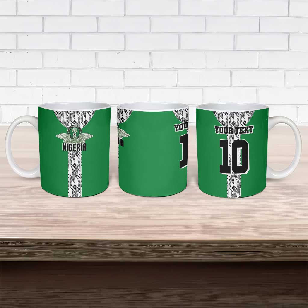 Custom Nigeria National Football Ceramic Mug Inspired Retro Style - African Pride