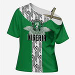 Custom Nigeria National Football Cross Shoulder Shirt Inspired Retro Style - African Pride