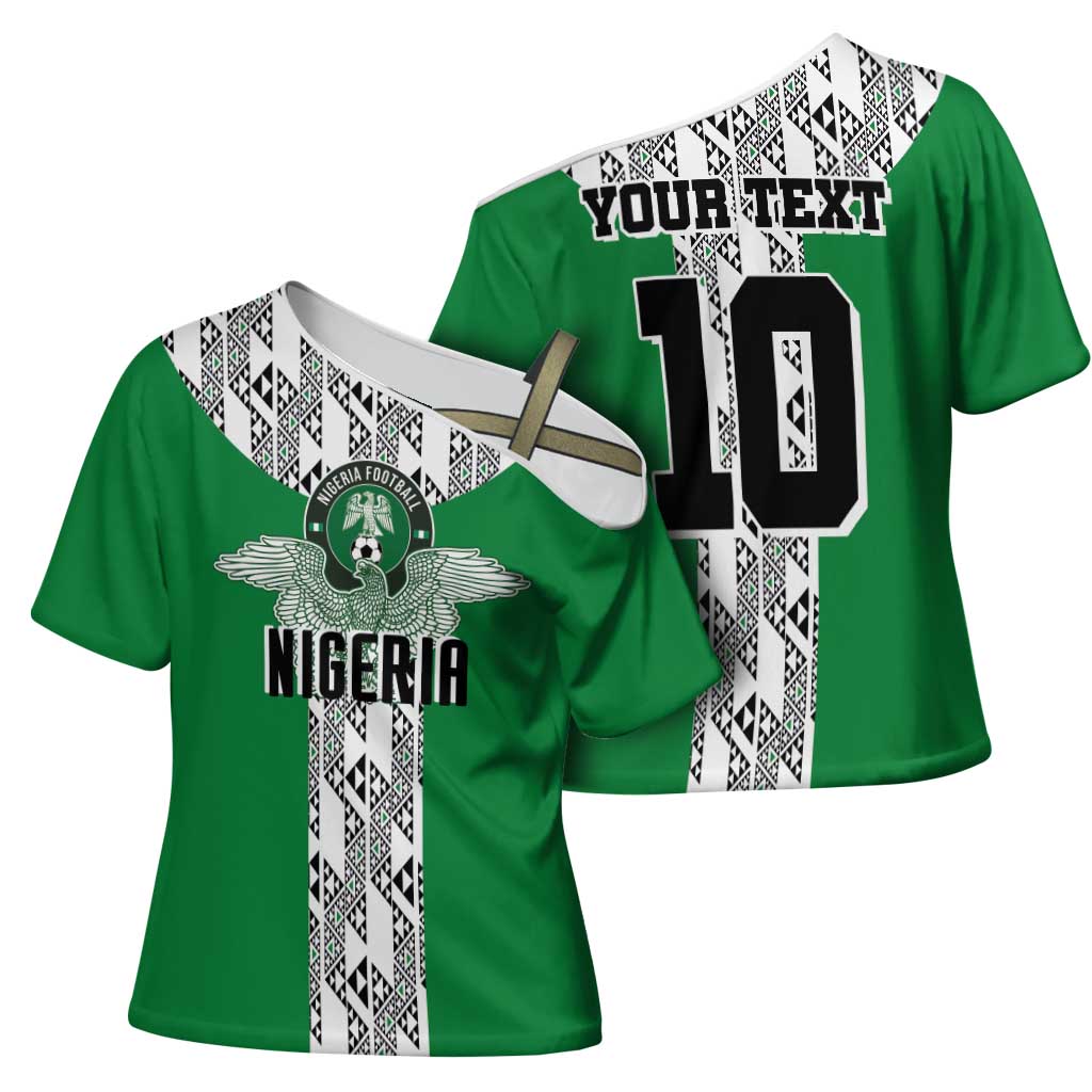 Custom Nigeria National Football Cross Shoulder Shirt Inspired Retro Style - African Pride