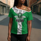 Custom Nigeria National Football Cross Shoulder Shirt Inspired Retro Style - African Pride