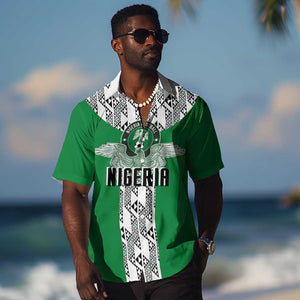 Custom Nigeria National Football Hawaiian Shirt Inspired Retro Style - African Pride